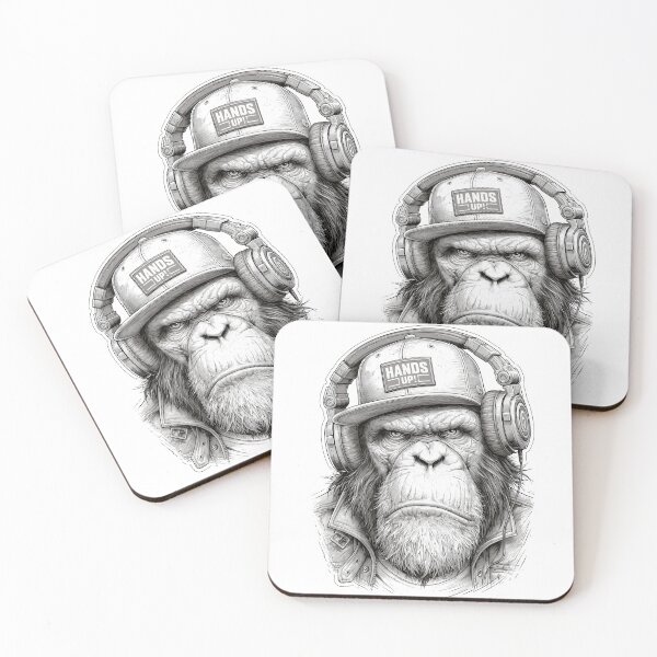 Item preview, DJ Monkey Business Chimpanzee With Headphones And Cap designed and sold by GrinGalore.