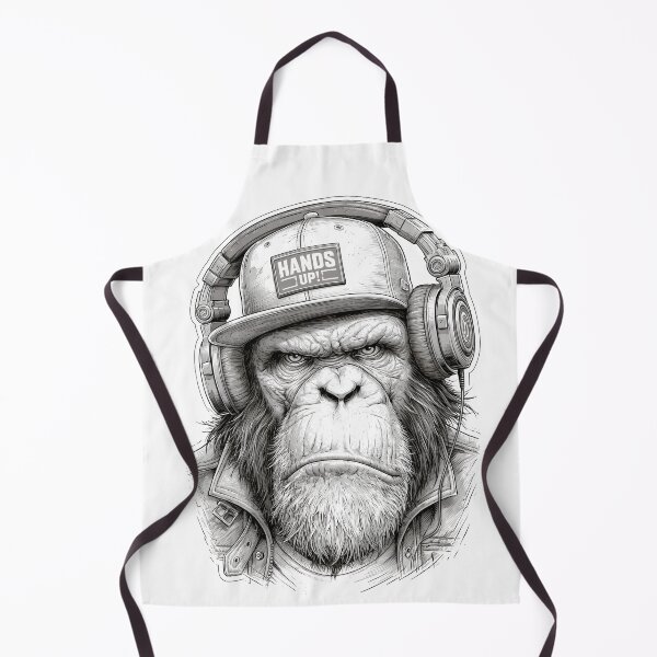 Item preview, DJ Monkey Business Chimpanzee With Headphones And Cap designed and sold by GrinGalore.