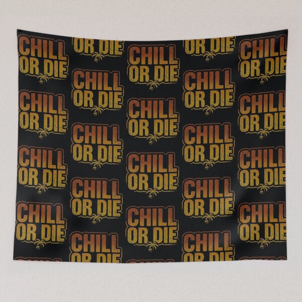 Item preview, Chill or Die Funny Vintage Pun - Distressed 80s Retro Gradient T-Shirt designed and sold by Clintora.