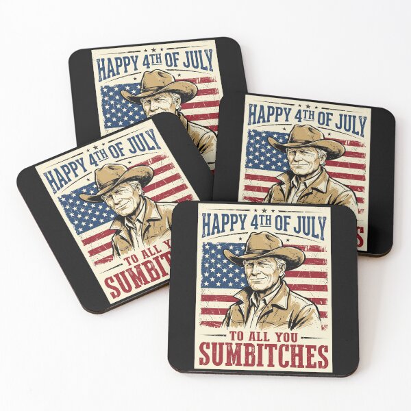 Item preview, Happy 4th Of July To All You Sumbitches American Patriot Cowboy Humor designed and sold by SofenArt.
