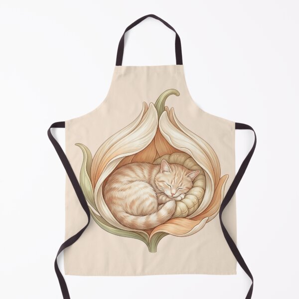 Item preview, Cozy Cat in Bed: Sleeping Botanical Kitten designed and sold by MythicCotton.