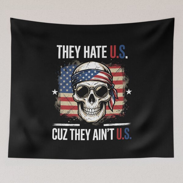 Item preview, They Hate U.S. Cuz They Ain't U.S. American Patriot USA Pride Veteran Military Freedom designed and sold by SofenArt.