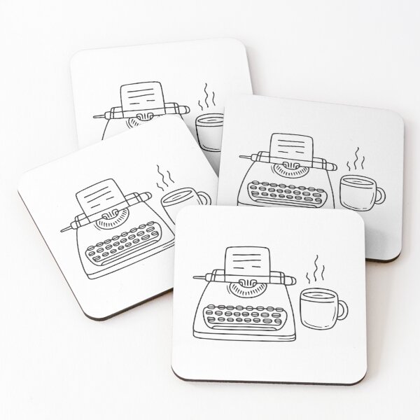Item preview, Typewriter Beside Coffee Mug designed and sold by rasagamastore.