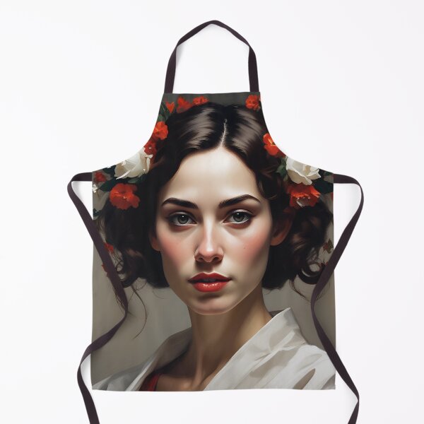 Item preview, Woman with flowers wall art print designed and sold by MK26Designs.