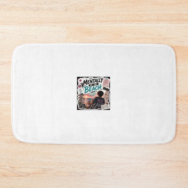 Item preview, Mentally At The Beach | Salty Air & Good Vibes Sticker designed and sold by Ananyamalik12.