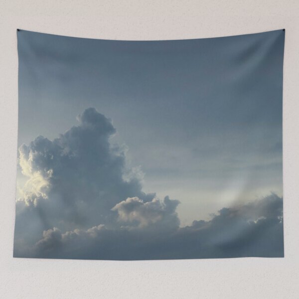 Item preview, Clouds with warm light breaking through blue sky designed and sold by GingaDesigns.
