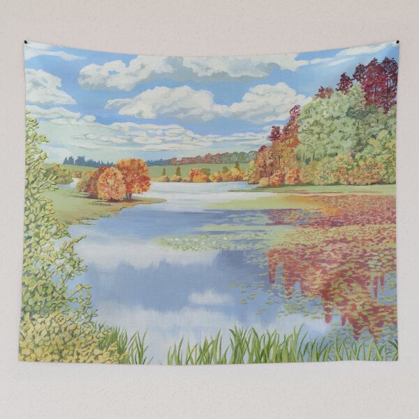 Item preview, Lindean Loch, Scottish Borders (acrylic on canvas) designed and sold by Painting By Nature.