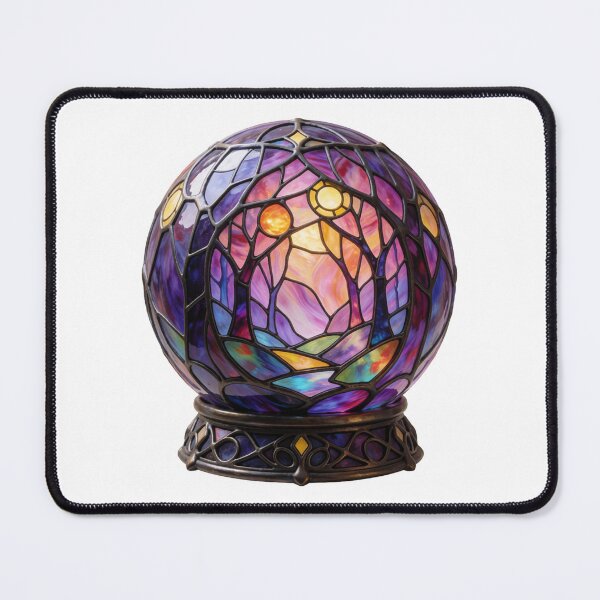 Item preview, Stained Glass Forest Orb Sticker | Enchanted Woodland Art designed and sold by AillustriaAK.