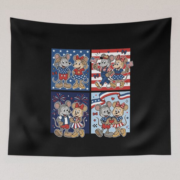Item preview, Patriotic Mice Couple Independence Day USA Celebration designed and sold by SofenArt.