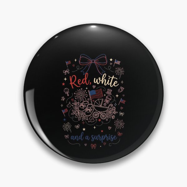 Item preview, Red White And A Surprise Fourth Of July Pregnancy Announcement Expecting Parents designed and sold by SofenArt.