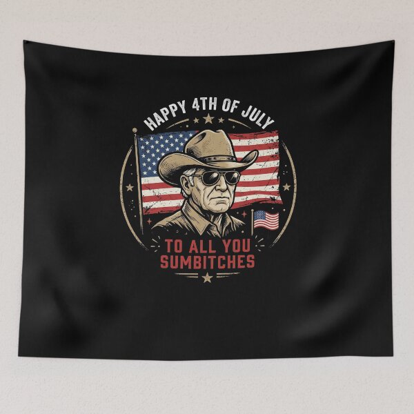 Item preview, Happy 4th Of July To All You Sumbitches American Patriotic Cowboy Humor designed and sold by SofenArt.