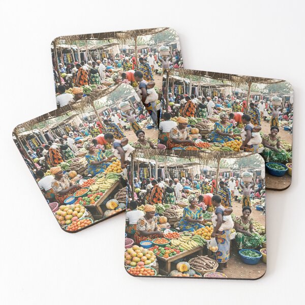 Item preview, Colorful African Market Women Selling Fresh Produce designed and sold by SavannaCanvas.