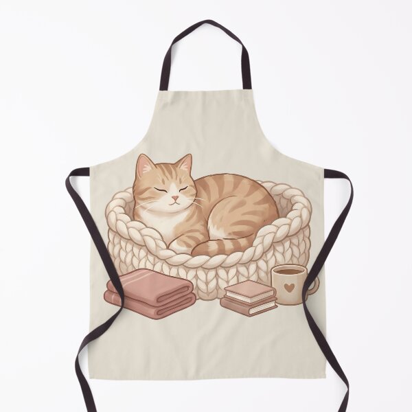 Item preview, Cozy Cat in Bed: Chunky Knit & Coffee Vibes designed and sold by MythicCotton.