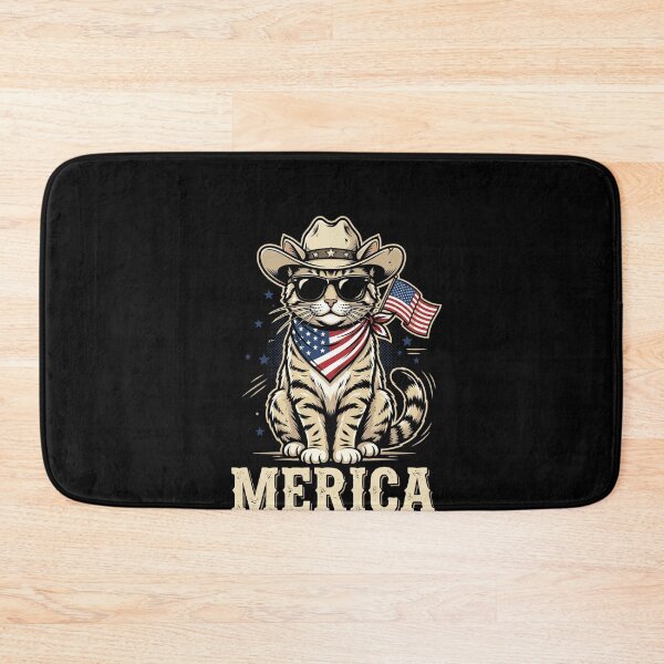 Item preview, Merica Patriotic Cat American Cowboy Feline designed and sold by SofenArt.