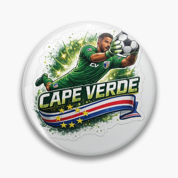 Item preview, Cape Verde Goalkeeper Soccer Sticker | CV Football National Team Art designed and sold by CosmoMerchStore.