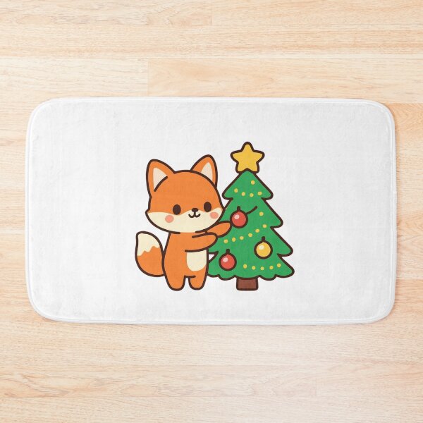 Item preview, Holiday Joy Fox - Cute Christmas Kawaii Sticker designed and sold by foryouandyours.
