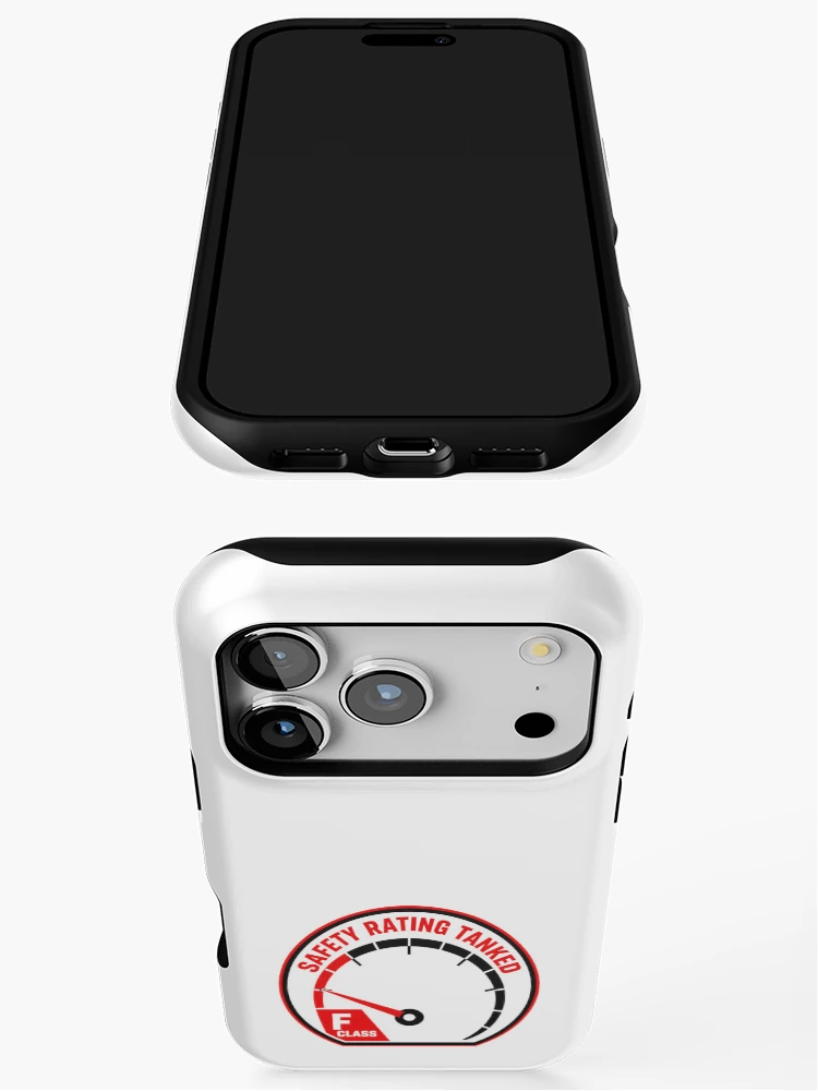 Thumbnail 3 of 4, iPhone Case, Safety Rating Tanked - Sim Racing Humor designed and sold by GarageGraphics.