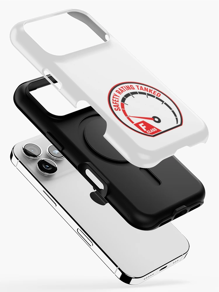 Thumbnail 2 of 4, iPhone Case, Safety Rating Tanked - Sim Racing Humor designed and sold by GarageGraphics.