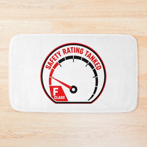 Item preview, Safety Rating Tanked - Sim Racing Humor designed and sold by GarageGraphics.