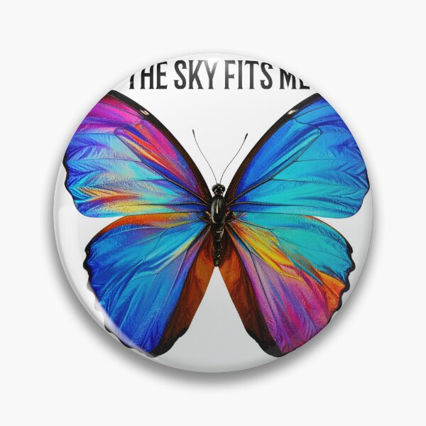 Item preview, The Sky Fits Me Butterfly Sticker | Inspirational Freedom Quote | Colorful Butterfly Motivation Art ?✨? designed and sold by Pandey14.