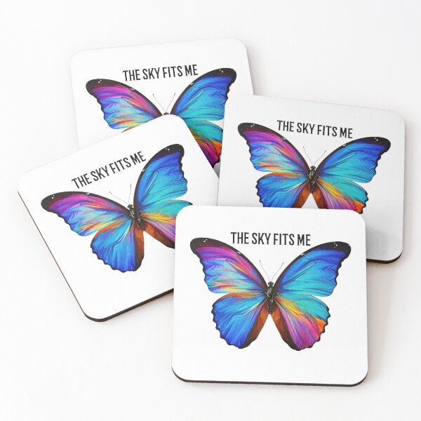 Item preview, The Sky Fits Me Butterfly Sticker | Inspirational Freedom Quote | Colorful Butterfly Motivation Art ?✨? designed and sold by Pandey14.