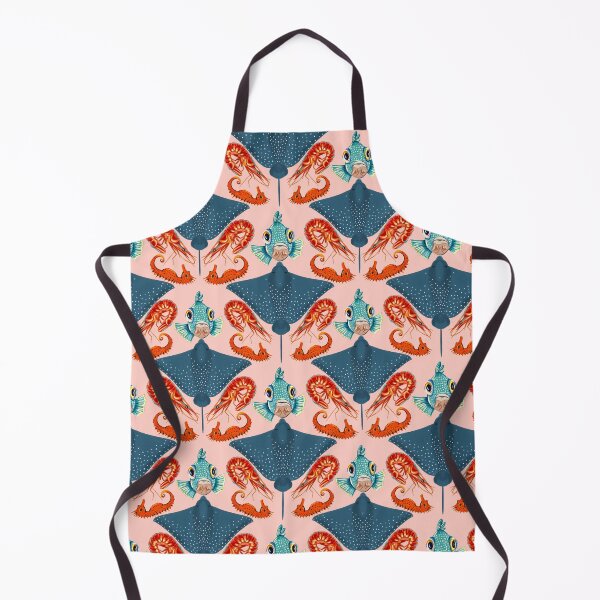 Item preview, Ocean Life Coastal Pattern Collection | Seahorses, Stingrays, Tropical Fish & Shrimp | Nautical Marine Surface Pattern Designs designed and sold by VirtuallyCreativ .