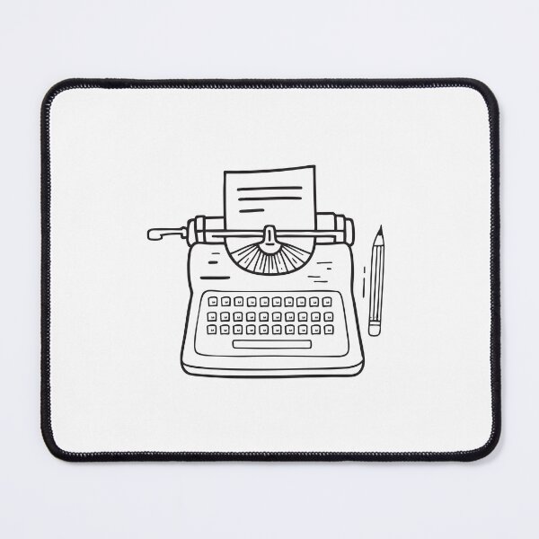 Item preview, Pencil Resting on Vintage Typewriter designed and sold by rasagamastore.