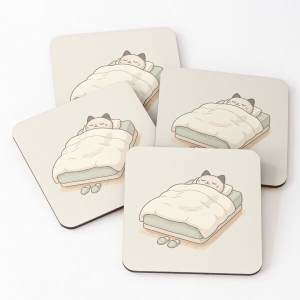 Item preview, Cozy Cat in Bed: Tucked In Kawaii Kitten designed and sold by MythicCotton.