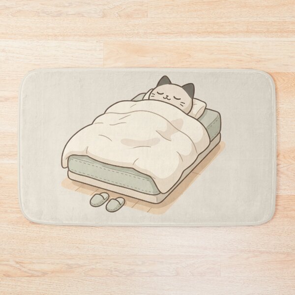 Item preview, Cozy Cat in Bed: Tucked In Kawaii Kitten designed and sold by MythicCotton.