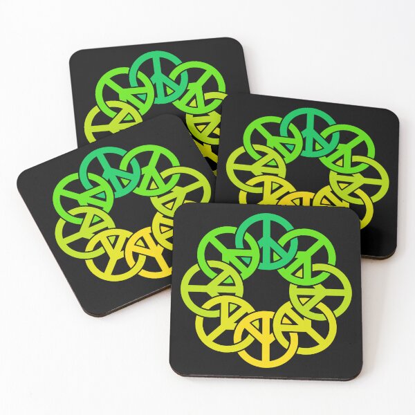 Item preview, Circle of Peace Signs (yellow to green) designed and sold by JMParadis.