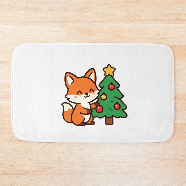 Item preview, Holiday Joy Fox - Cute Christmas Kawaii Sticker designed and sold by foryouandyours.