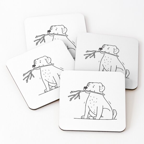 Item preview, Dogs Carrying Twigs in Their Mouths designed and sold by rasagamastore.