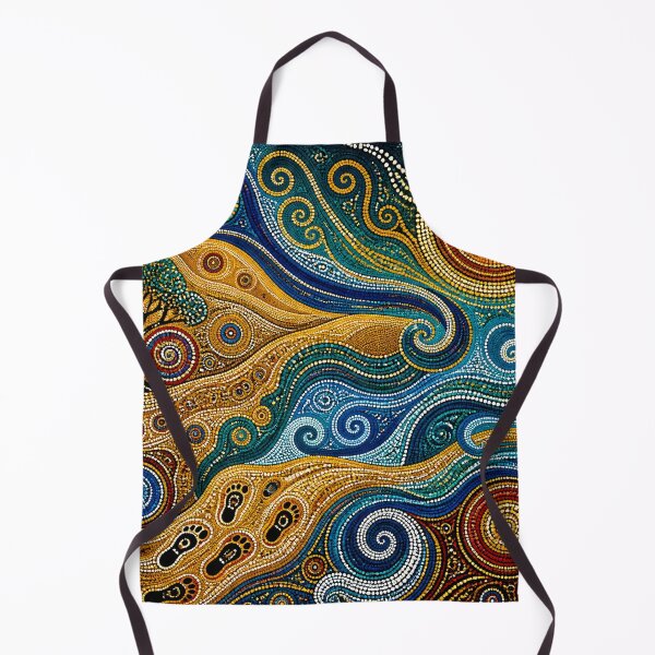 Item preview, Aboriginal Inspired Dot Art - Dreamy Sun and Waves Abstract Pattern designed and sold by GrinGalore.