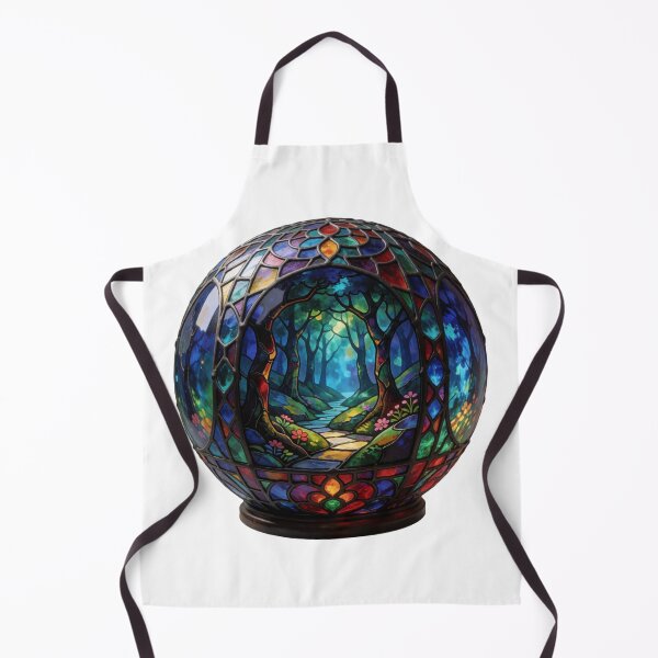 Item preview, Stained Glass Forest Orb Sticker | Enchanted Woodland Art designed and sold by AillustriaAK.