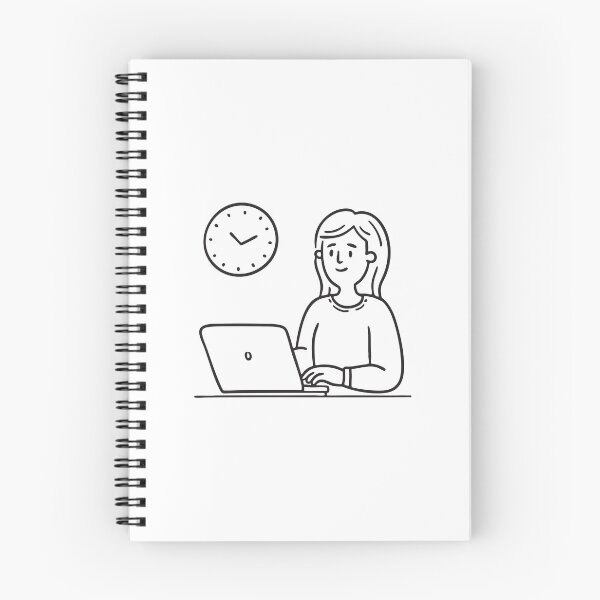 Item preview, Employee Typing Beside Wall Clock designed and sold by rasagamastore.