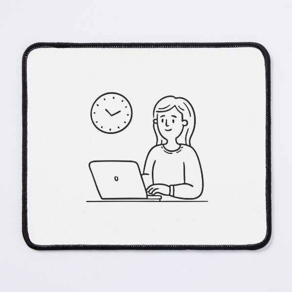Item preview, Employee Typing Beside Wall Clock designed and sold by rasagamastore.