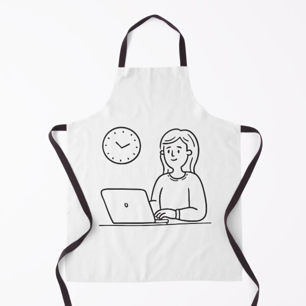 Item preview, Employee Typing Beside Wall Clock designed and sold by rasagamastore.