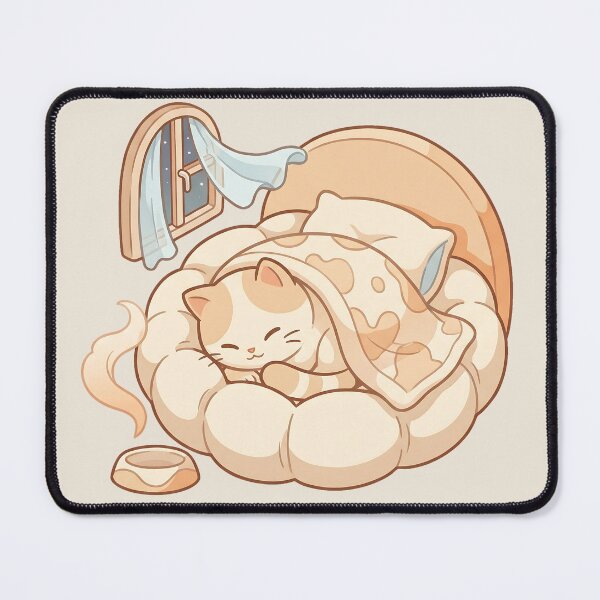 Item preview, Cozy Cat in Bed: Dreamy Starry Night designed and sold by MythicCotton.