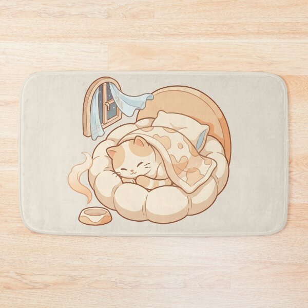 Item preview, Cozy Cat in Bed: Dreamy Starry Night designed and sold by MythicCotton.