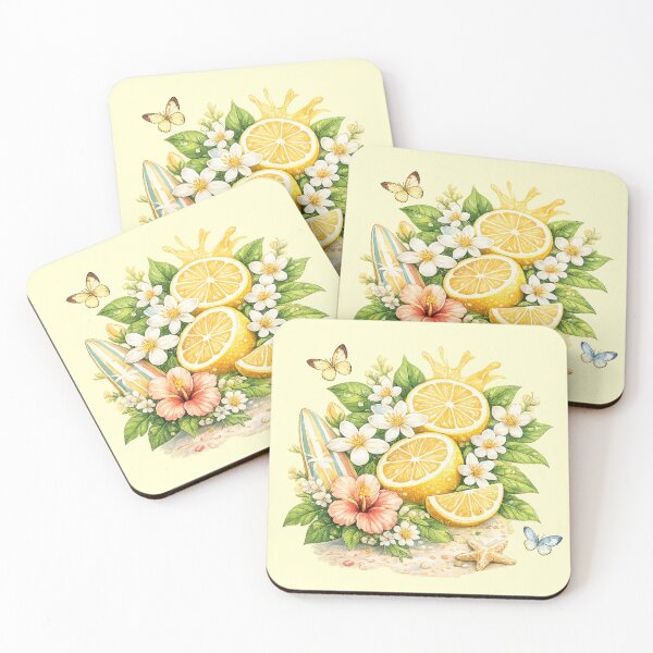 Item preview, Fresh Lemon Tropical Summer Art designed and sold by 0606PM.