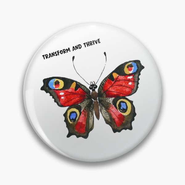Item preview, Transform and Thrive Butterfly Sticker | Inspirational Growth Quote | Motivational Butterfly Transformation Art ?✨? designed and sold by Pandey14.