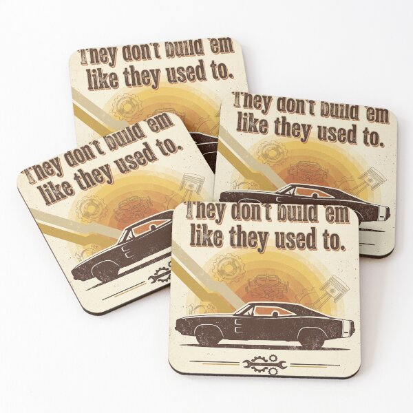 Item preview, Retro Muscle Car Silhouette - Built With Soul designed and sold by Lux Nova Studio.