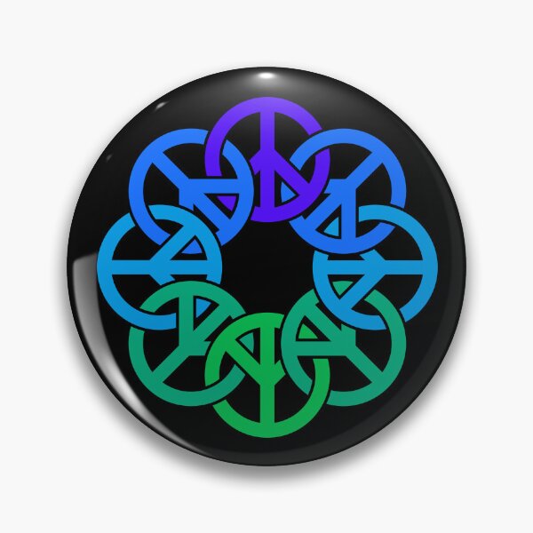 Item preview, Circle of Peace Signs (green to indigo) designed and sold by JMParadis.