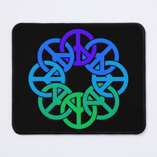 Item preview, Circle of Peace Signs (green to indigo) designed and sold by JMParadis.