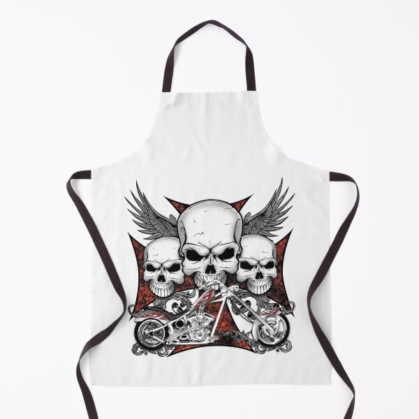 Item preview, Motorbike Skull Riders – Gritty Biker Emblem with Wings and Chains designed and sold by RaresS.