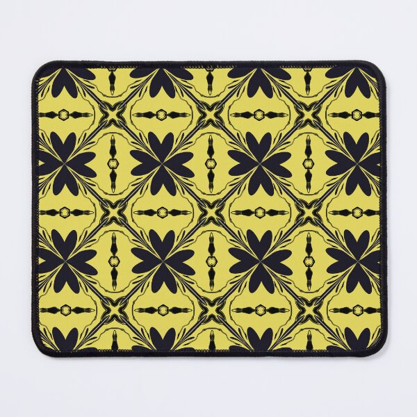 Item preview, Yellow and Black Geometric Star Tile Pattern designed and sold by SahmatArt.