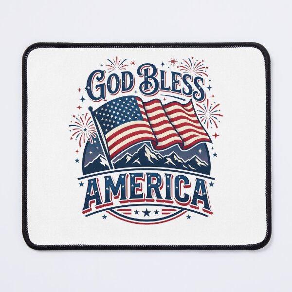 Item preview, God Bless America Patriotic USA Flag Mountain Independence Day Design designed and sold by fawzimorsy.
