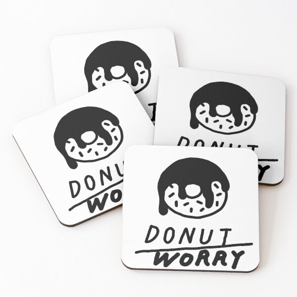 Item preview, Cute Donut Illustration, Donut Worry Funny Food Quote, Hand Drawn Bakery Doodle designed and sold by DaisyRooDesign.