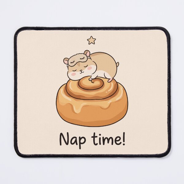 Item preview, Cute Sleeping Hamster on Cinnamon Roll Nap Time designed and sold by Amir Faysal.