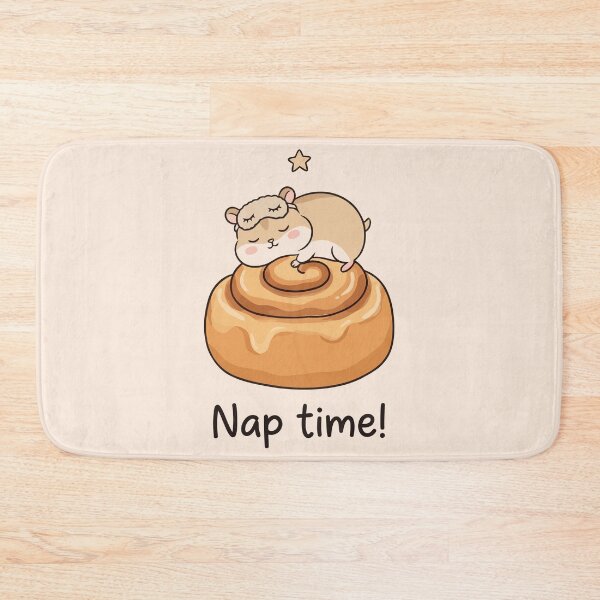 Item preview, Cute Sleeping Hamster on Cinnamon Roll Nap Time designed and sold by Amir Faysal.